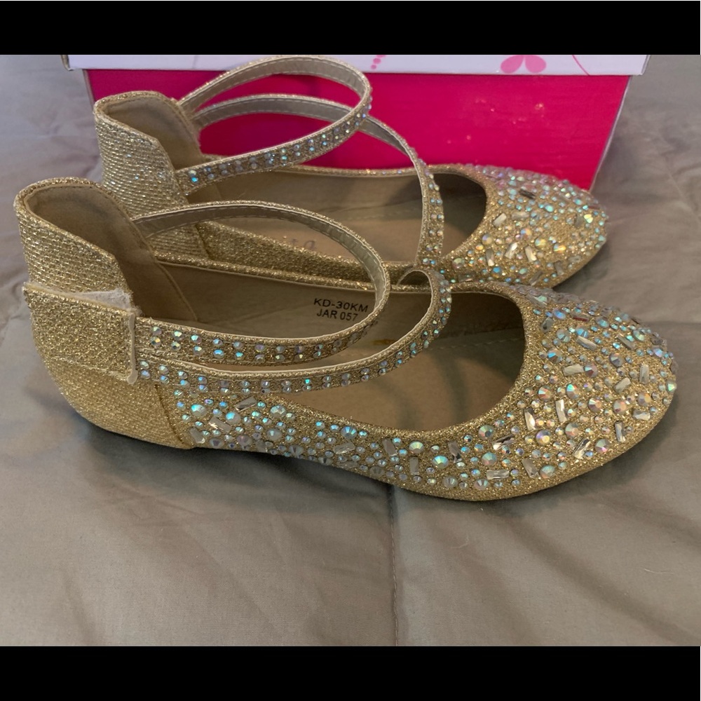 Lucita Gold Blingy Shoes